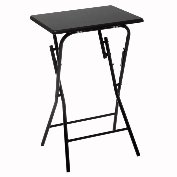Paris Prix Table D'Appoint Pliante Design "Paola" 64cm Noir