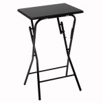 paris prix Table d'Appoint Pliante Design "Paola" 64cm Noir