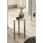 Paris Prix Table D'Appoint Ronde Design "Eliot" 47cm Transparent