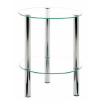 paris prix Table d'Appoint Ronde Design "Eliot" 47cm Transparent