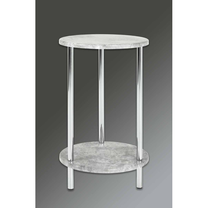 Paris Prix Table D'Appoint Ronde Effet Béton "Miguel" 50cm Gris