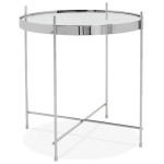 paris prix Table d'Appoint Ronde Pliable "Minois" 45cm Argent
