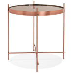 Paris Prix Table D'Appoint Ronde Pliable "Minois" 45cm Cuivre