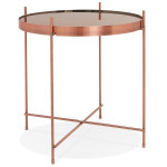 paris prix Table d'Appoint Ronde Pliable "Minois" 45cm Cuivre