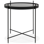 Paris Prix Table D'Appoint Ronde Pliable "Minois" 45cm Noir