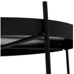 Paris Prix Table D'Appoint Ronde Pliable "Minois" 45cm Noir