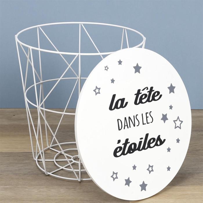 Paris Prix Table D'Appoint "Tête Dans Les Étoiles" 30cm Blanc