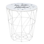 paris prix Table d'Appoint "Tête dans les Étoiles" 30cm Blanc
