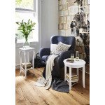Paris Prix Table D'Appoint Vintage En Bois "Elsa" 71cm Blanc