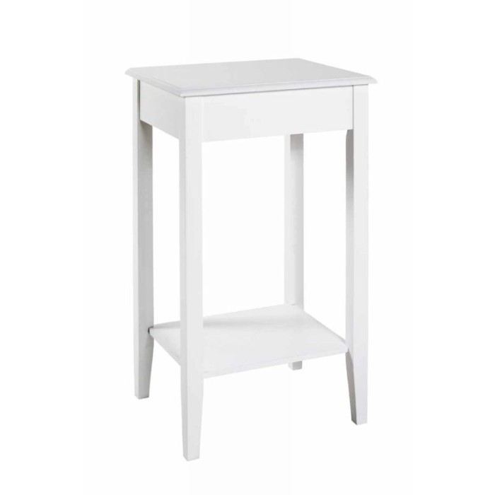 Paris Prix Table D'Appoint Vintage En Bois "Elsa" 76cm Blanc