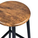 Paris Prix Table De Bar & 2 Tabourets "Maynard" 120cm Naturel & Noir