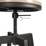 Paris Prix Table De Bar & 2 Tabourets "Réglables" 93cm Gris