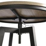 Paris Prix Table De Bar & 2 Tabourets "Réglables" 93cm Gris
