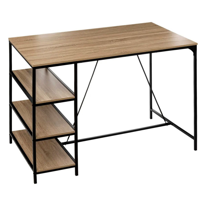 Paris Prix Table De Bar Avec Étagères "Aliaj" 140cm Naturel