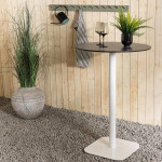 Paris Prix Table De Bar De Jardin "Milano" 100cm Gris & Blanc