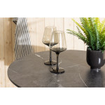 Paris Prix Table De Bar De Jardin "Milano" 100cm Gris & Blanc