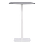 paris prix Table de Bar de Jardin "Milano" 100cm Gris & Blanc