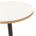 Paris Prix Table De Bar Design "Claudio" 105cm Naturel & Noir