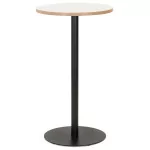 paris prix Table de Bar Design "Claudio" 105cm Naturel & Noir