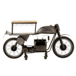 Paris Prix Table De Bar Design "Motocyclette" 200cm Gris