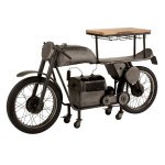 paris prix Table de Bar Design "Motocyclette" 200cm Gris