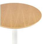 Paris Prix Table De Bar Design "Silvinho" 103cm Naturel & Blanc