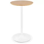 paris prix Table de Bar Design "Silvinho" 103cm Naturel & Blanc