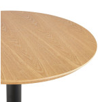 Paris Prix Table De Bar Design "Silvinho" 103cm Naturel & Noir