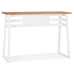 paris prix Table de Bar en Bois Design "Javier" 150cm Blanc