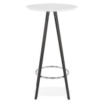 Paris Prix Table De Bar En Bois "Lizon" 110cm Blanc & Noir
