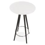 Paris Prix Table De Bar En Bois "Lizon" 110cm Blanc & Noir