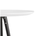 Paris Prix Table De Bar En Bois "Lizon" 110cm Blanc & Noir