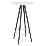 paris prix Table de Bar en Bois "Lizon" 110cm Blanc & Noir