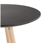 Paris Prix Table De Bar En Bois "Lizon" 110cm Noir & Naturel