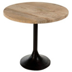 paris prix Table de Bar en Bois & Métal "Mocha" 65cm Naturel