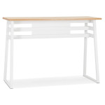paris prix Table de Bar Scandinave "Javier" 150cm Blanc