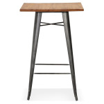 Paris Prix Table De Bar Vintage "Fantasio" 105cm Beige & Gris
