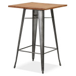 Paris Prix Table De Bar Vintage "Fantasio" 105cm Beige & Gris