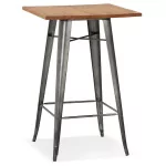 paris prix Table de Bar Vintage "Fantasio" 105cm Beige & Gris