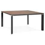 paris prix Table de Bureau Carrée Design "Loina" 140cm Noyer