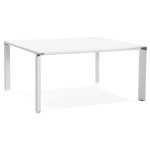 paris prix Table de Bureau Carrée Design "Loina" 160cm Blanc