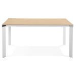 Paris Prix Table De Bureau "Hovik" 160cm Naturel & Blanc