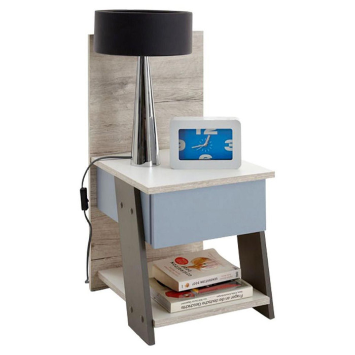 Paris Prix Table De Chevet 1 Tiroir "Anoya" 69cm Blanc