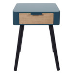 Paris Prix Table De Chevet 1 Tiroir "Bois" 48cm Bleu Canard