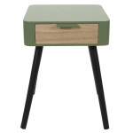 Paris Prix Table De Chevet 1 Tiroir "Bois" 48cm Vert Kaki