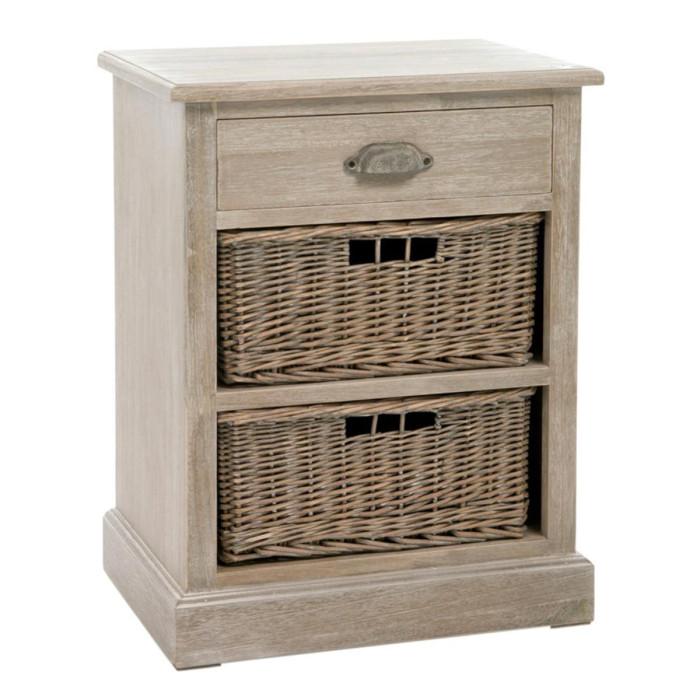 Paris Prix Table De Chevet 1 Tiroir "Catherine" 64cm Naturel