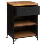 Paris Prix Table De Chevet 1 Tiroir "Cierna" 63cm Noir