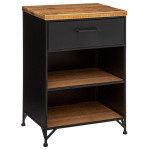 paris prix Table de Chevet 1 Tiroir "Cierna" 63cm Noir