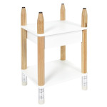 Paris Prix Table De Chevet 1 Tiroir "Crayon" 51cm Blanc