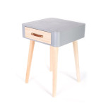 Paris Prix Table De Chevet 1 Tiroir Design "Missouri" 48cm Gris